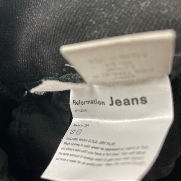 Reformation‎ Black Jaden High Rise Denim Jeans - Picture 5 of 7